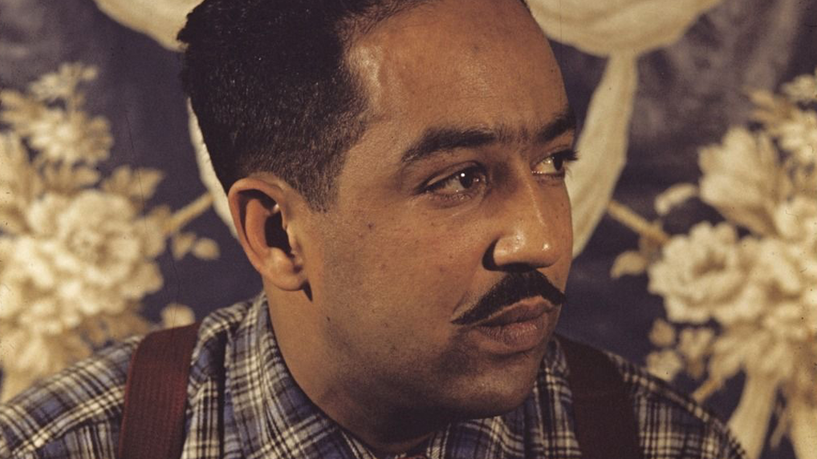 Langston Hughes looking off into the distance